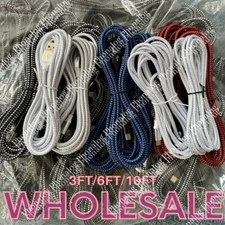 Braided Fast Charger Cable Heavy Duty USB Cord For iPhone 14 13 12 11 8 7 6 LoT