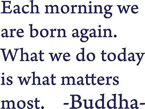 Each Morning we are Born Again Buddha Vinyl Wall Art Inspirational Quotes Decor - 第 8/15 張圖片
