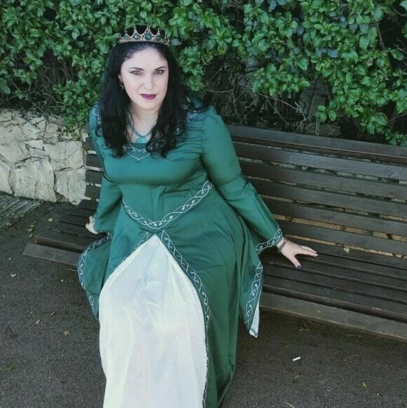 Women's Medieval Renaissance Vintage Gown Dress Halloween Party Costume Cosplay - Image 4 of 4