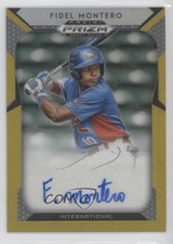 2019 Panini Prizm Draft Picks Auto Gold Prizm 1/10 Fidel Montero #57 Auto 3h9