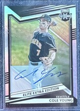 2022 Elite Extra Edition Cole Young Autograph Rookie Prospect Mariners🔥🔥🔥