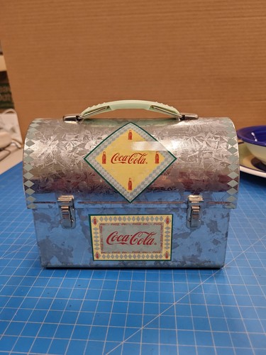 Coca-Cola Embossed Metal Lunchbox Vintage Collectible Coke Advertising Lunch Box