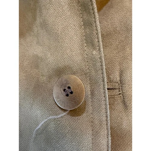 Rainforest Mens Microfiber Field Jacket Tan Brown Leather Trim Collar Large image 2