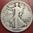 1917 Walking Liberty Half Dollar. Free Shipping