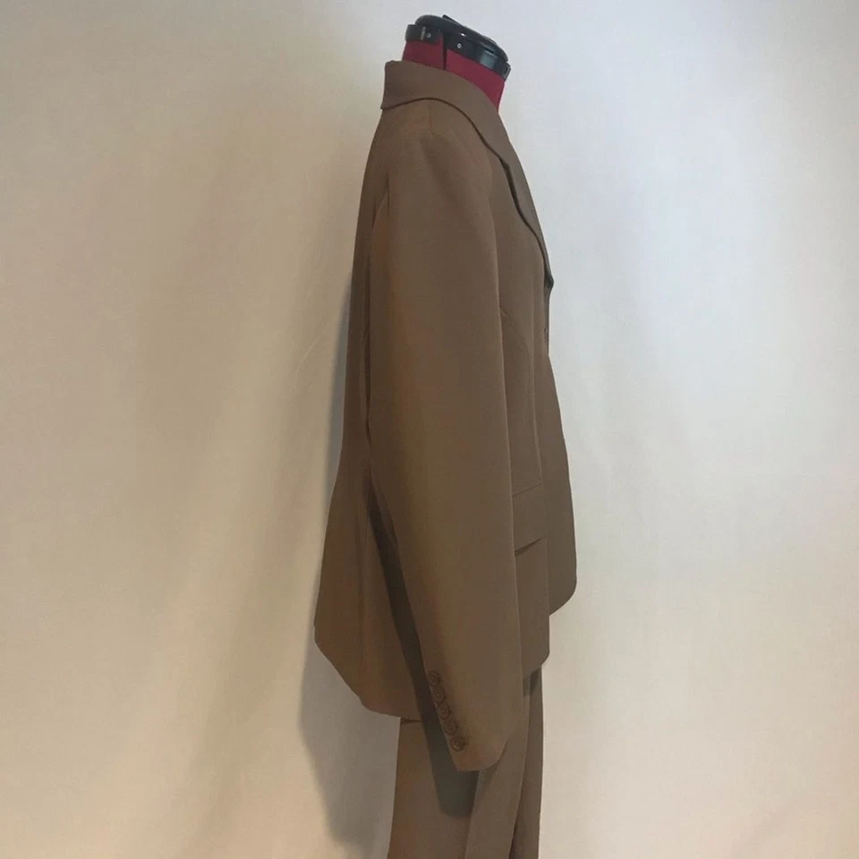 Ellen Tracy Pantsuit Women's Size 14 Brown 2-Piece Set Blazer & Pants - Image 3 of 4