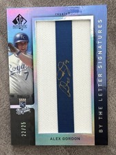 Alex Gordon 2007 Upper Deck SP Authentic By The Letter Patch Auto 22/25 Royals