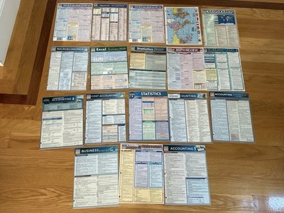 Laminated School SparkChart SparkNotes Quick Study Reference Guide Lot
