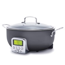 GreenPan Elite Essential Smart Electric 6QT Skillet Pot CC007703-001 Graphite