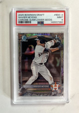 2025 BOWMAN DRAFT XAVIER NEYENS CHROME SUNFLOWER SEEDS REFRACTOR SP PSA 9 MINT