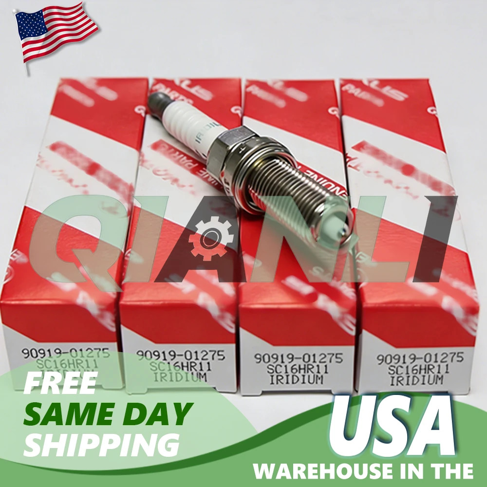 Toyota Lexus Iridium Spark Plug Set of 4 Genuine OEM    90919-01275  SC16HR11