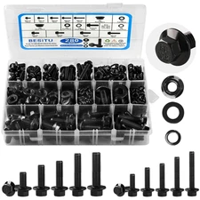 280Pcs Metric Flange Bolt Assortment M6 M8 M10 Hex Bolts Nuts Washers Kit