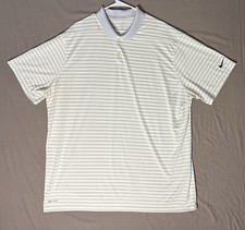 Nike Dri Fit Golf Polo Shirt Men  s Size 3XL Gray  White Stripes 891853-043