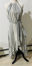 T TAHARI Dress, Hi- Low Hem, Belted Size 4