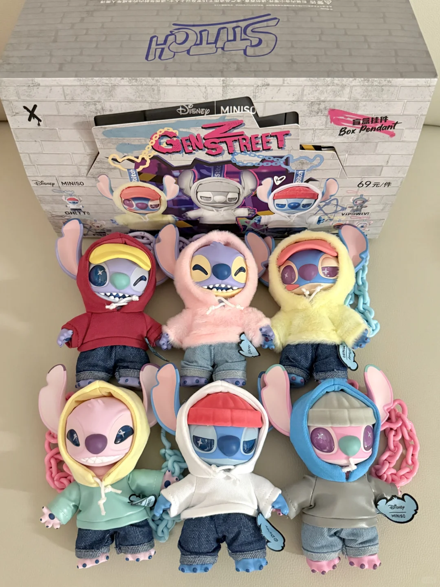 Miniso Disney Stitch Gen Z Street Vinyl Plush Pendant Blind