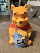 Disney Winnie the Pooh Simply Pooh Cookie Jar Large 12 Hunny Pot Ceramic Vintage