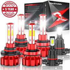 For 2008-2020 Chevy Silverado 2500 3500 Hd Led Headlight Hilo Fog Light Bulbs