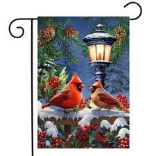 Briarwood Lane Winter Glow Cardinals Garden Flag