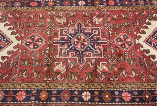Vintage Tribal Geometric Red Oriental Runner Rug Kitchen Hallway 2'5 X 9'9ft - Picture 5 of 11