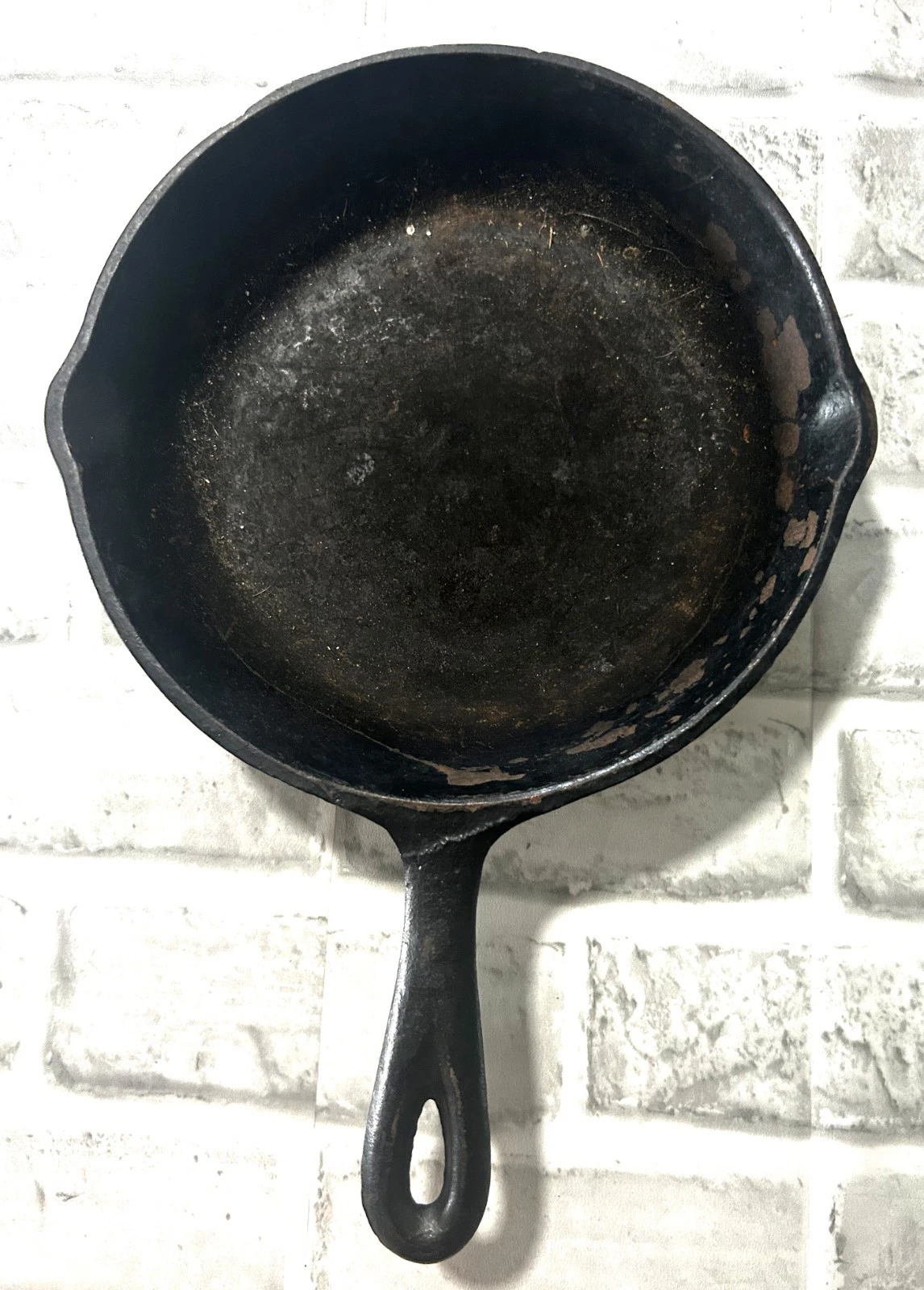 Vtg Birmingham Stove & Range No. 5 Cast Iron 8-1/8” Skillet Heat Ring, Spouts