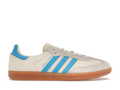 Adidas Samba OG Sporty & Rich Cream Blue EU 41 1/3 IE7096 Extra Schnürsenkel