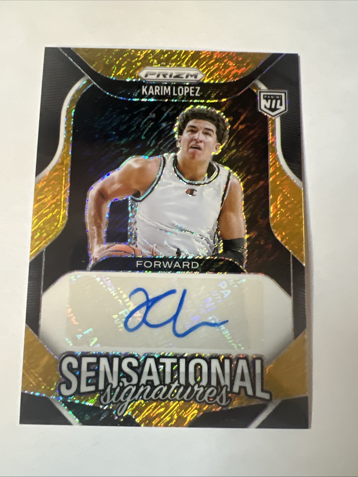 Karim Lopez 2025-26 Panini Prizm Gold Shimmer FOTL Auto /10 #SS-LOP