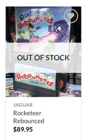 Atari Jaguar Rocketeer Rebounced New Cartridge Original Authentic Complete CIB