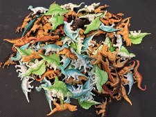 100-Piece Bulk Lot of Mini Plastic Dinosaur Toy Figures - 5 Unique Styles