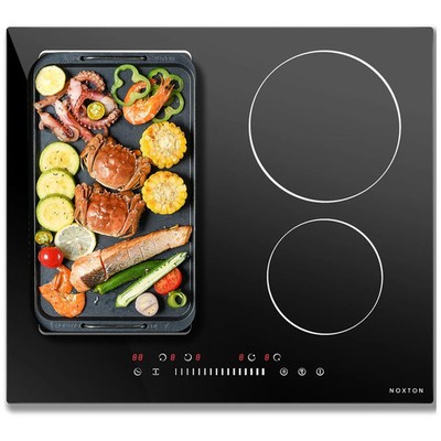 24Inch Induction Hob, 4 Burners with Flex Zone, Power Boost,Pause,9 Power Levels