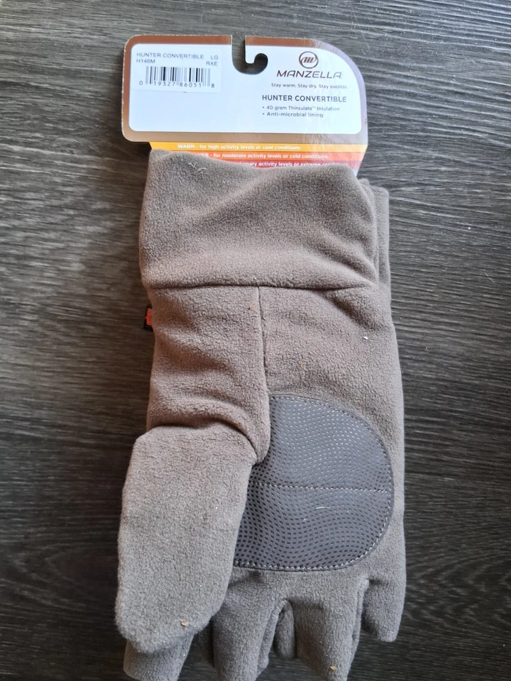 Manzella Hunt Hunter Convertible Gloves H146M-RXE-LG - Image 3 of 3