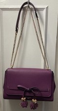 Dunne Handbag Shoulder Bag Purple Faux Leather