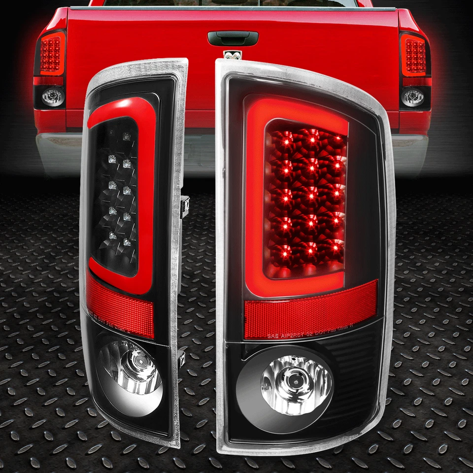 CARCASA NEGRA FARO TRANSPARENTE + FRENO TRASERO LED 3D + LUZ ANTINIEBLA PARA 07-09 DODGE RAM Foto 2 de 4