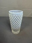 Vintage Fenton Opalescent Hobnail Glass Tumbler Milk Glass Style Mid Century