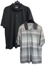 Lot of 2 Ben Hogan Performance Mens XL Short Sleeve Polo Shirts Grey Black