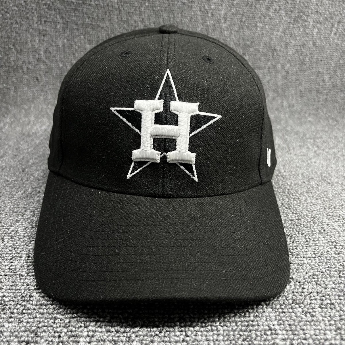 '47 Houston Astros MVP Adjustable Hat Black White H Star Logo Cap New