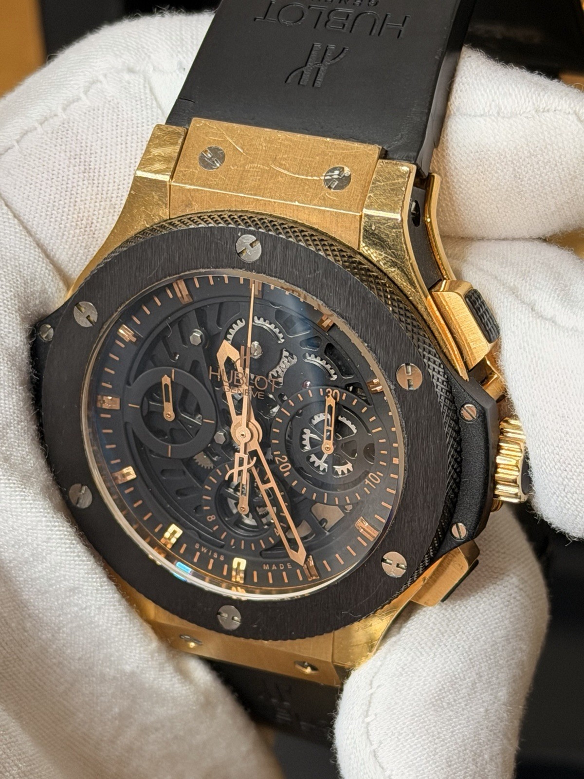 Hublot Big Bang Aero Bang 44mm 18k Rose Skeleton 310.PT.1180.RX Limited /500 Box