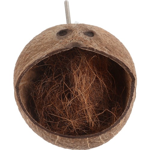 Coconut Shell Bird Nest Parrot Toys Cage Accessories House Parakeet - Picture 6 of 12