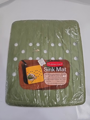 Rubbermaid Vintage Sink Mat Avocado Green New 1975