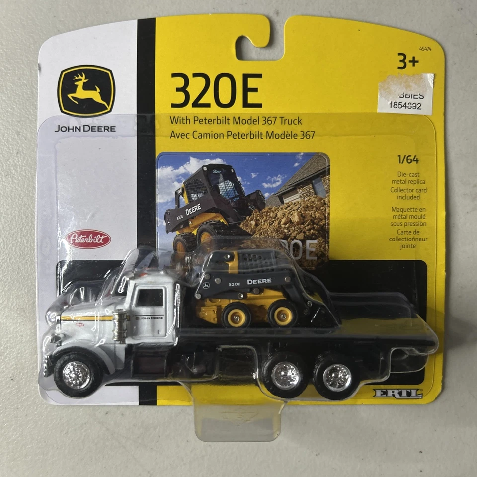 1/64 John Deere 320E Skid Steer Loader With Peterbilt Model 367 Straight Truck - Image 4 of 4