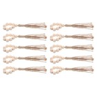 14pcs Wood Beads Napkin Rings - Dining Table Decor For Wedding Or Party -