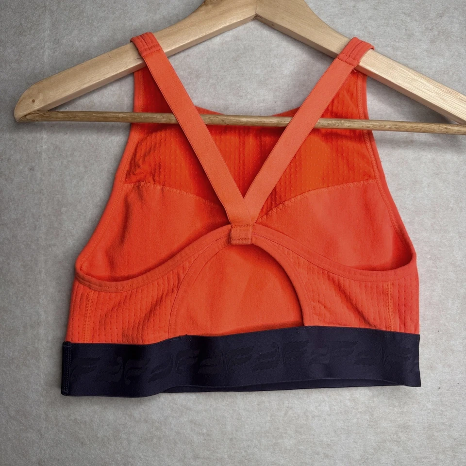 Fabletics спортивный бюстгальтер ребристый оранжевый фитнес Activewear тренировки верхний без размера ярлык - Изображение 2 из 3