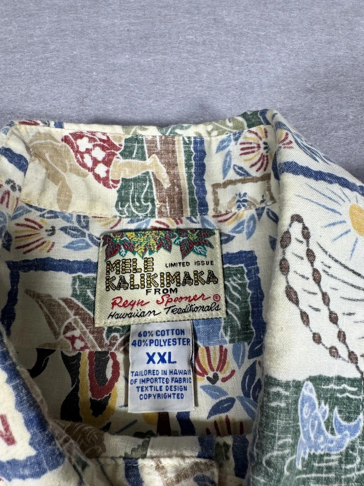 Reyn Spooner Shirt Mens 2XL Mele Kalikimaka Limited Issue Hawaiian Aloha Holiday - Image 2 of 4
