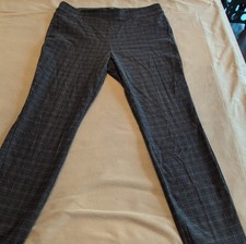 Simply Vera Vera Wang Gray Plaid Women's Dress Pants with Elastic Waist