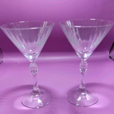 Image of Bormioli Rocco America '20s Set Of 2 Martini Cocktail Crystal Glasses stamped