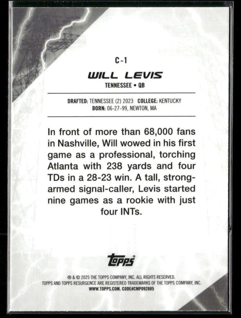 2024 Topps Resurgence - Conductors #C-1 Will Levis thumbnail 2