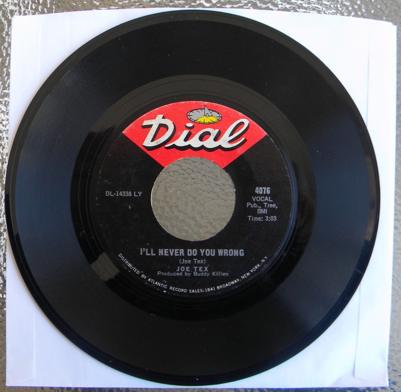 Joe Tex 45 RPM Record-I'll Never Do You Wrong