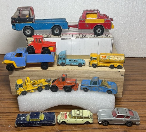 12 Vintage Corgi Cubs Husky & Qualitoy Model Cars DB6 Bond Trucks Repair Restore