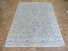 8'11 x 11'8 Hand Knotted Gray William Morris Peshawar Oriental Rug G16507