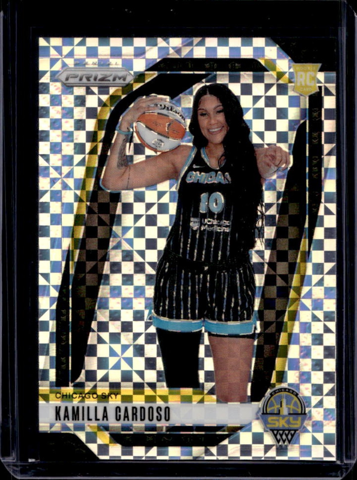2024 Panini WNBA Prizm Kamilla Cardoso Checkerboard Rookie RC #149 Sky