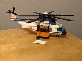 Lego City 7738 Coast Guard Helicopter & Life Raft 100% Complete w/Minifigs