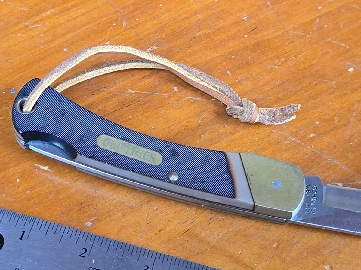 1980's Shrade USA 6OT Old Timer Golden Bear Lock Back Pocket Knife